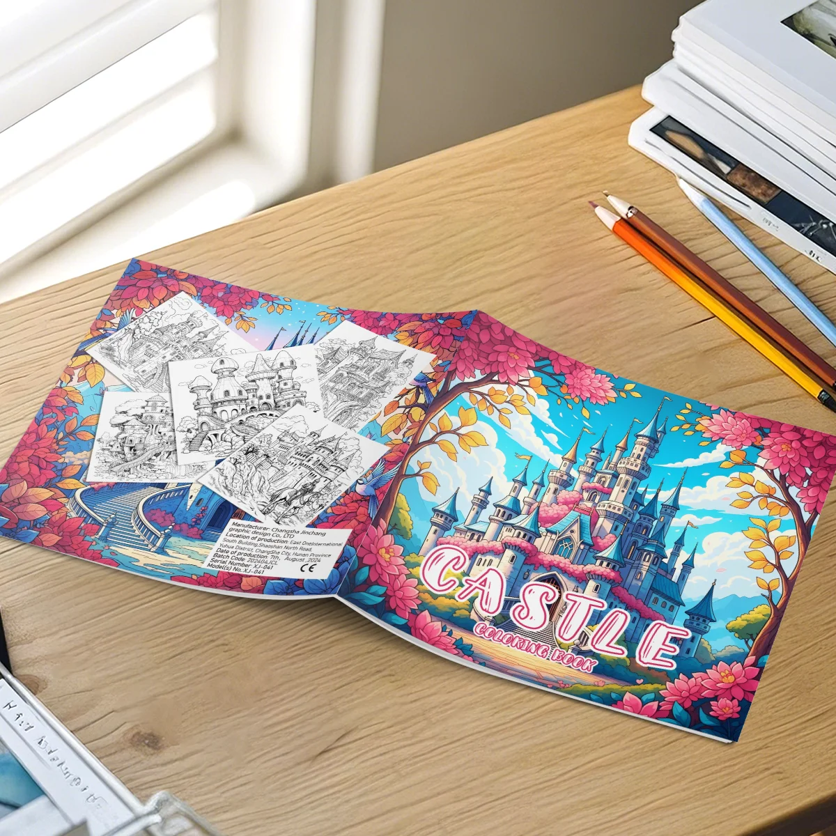 Castle Coloring Book for Adults - Bold & Easy Fantasy Castle Patterns, Stress Relief Art Therapy Drawing Book for Fantasy Lovers