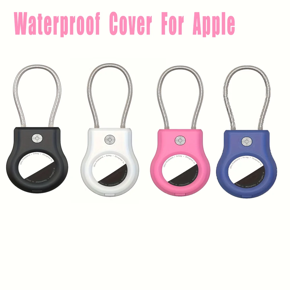 

Waterproof Cover For Apple AirTag Keychain Holder With Steel Cable Anti-Lost Tracker Accessory For Luggage Backpack Air tag Case