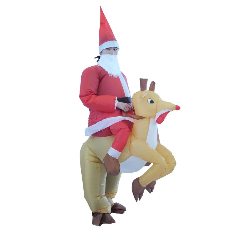 Inflatable Reindeer Costume Christmas Party Decoration Rideable Cartoon Inflatable Suit