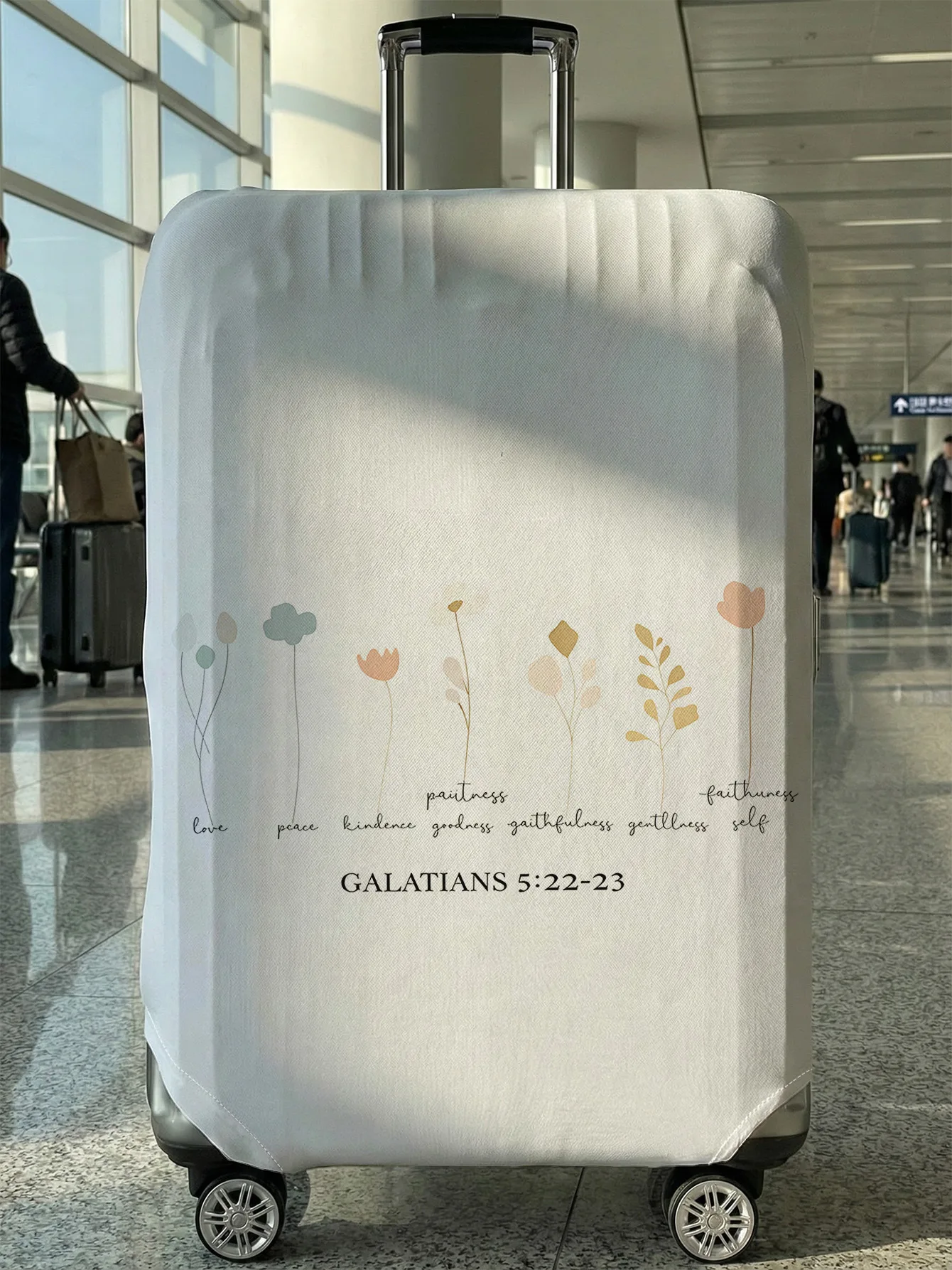 

Защитный чехол для багажа Holy Spirit Fruit Flower, подходит для чехлов для багажа размером 18-32 дюйма, чехлов для ручек багажа, дорожных аксессуаров.