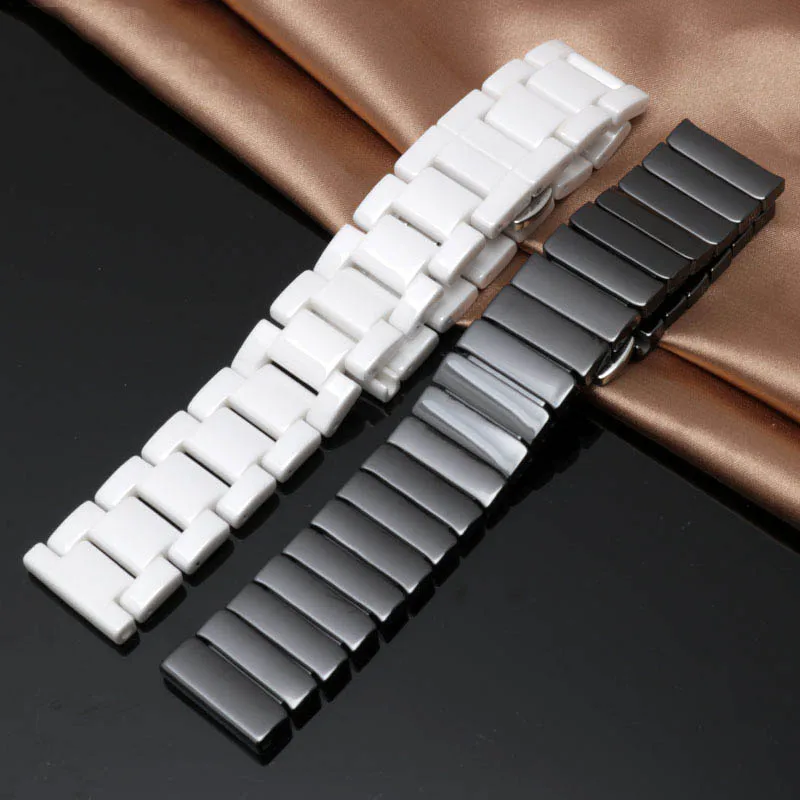 High Quality Ceramic Watchband For MOVADO BOLD Ceramic Watch with Chain Fashion 3600534 3600535 20 22mm Waterproof watch band