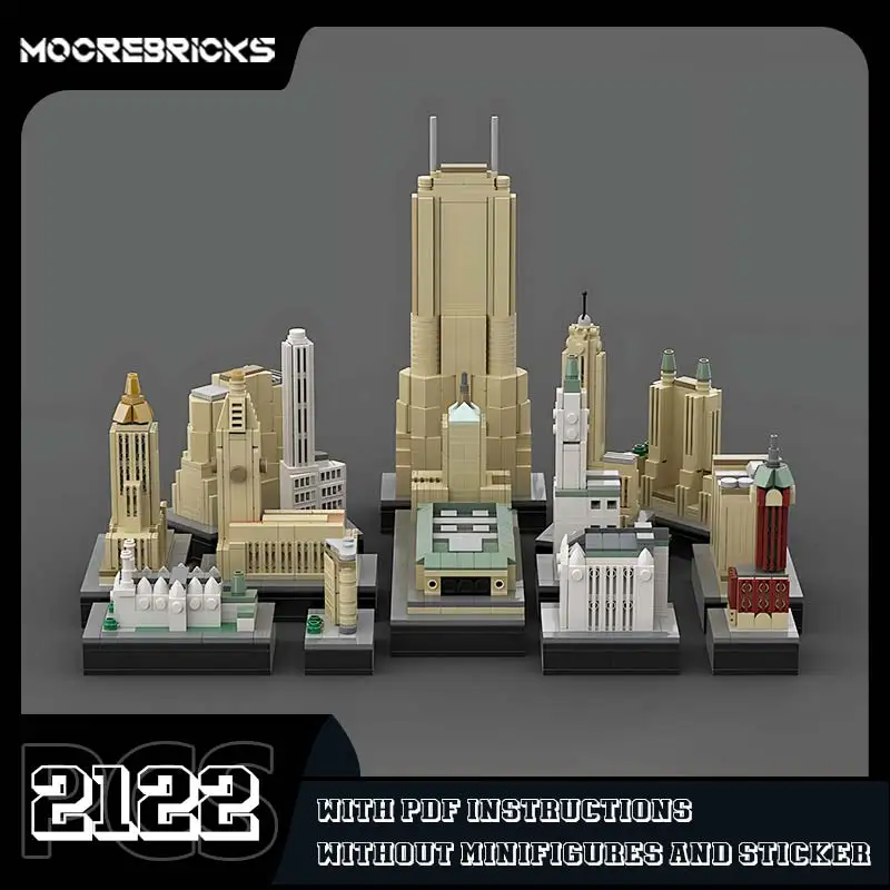 MOC Building Blocks Urban Architectural Complex Models Street View Series Technology Bricks Xmas Toys Set Kids Puzzle Gift