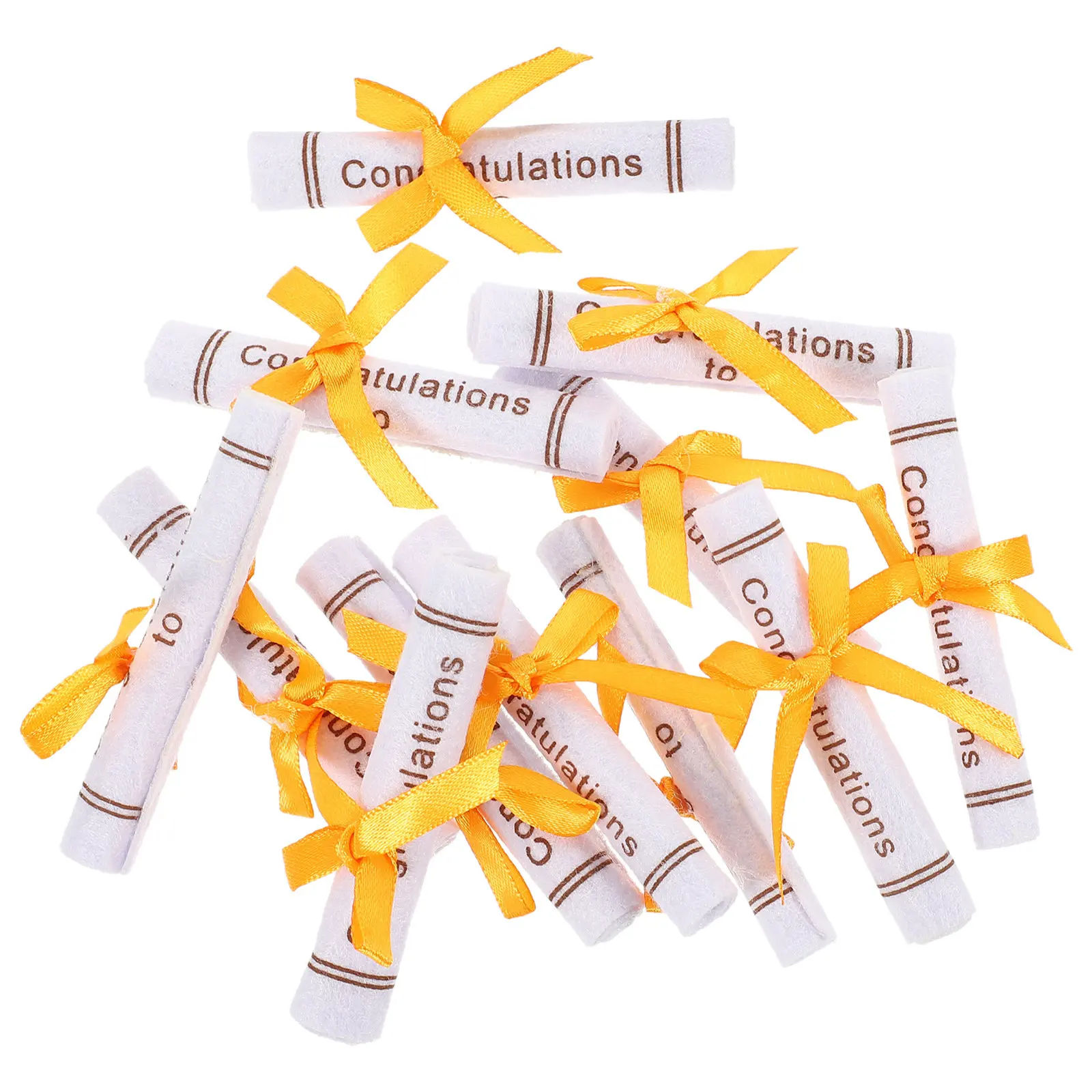 

25 шт. миниатюрных нетканых свитков-сертификатов для декора выпускного вечера, сувениры к выпускному сезону, украшения для рабочего стола