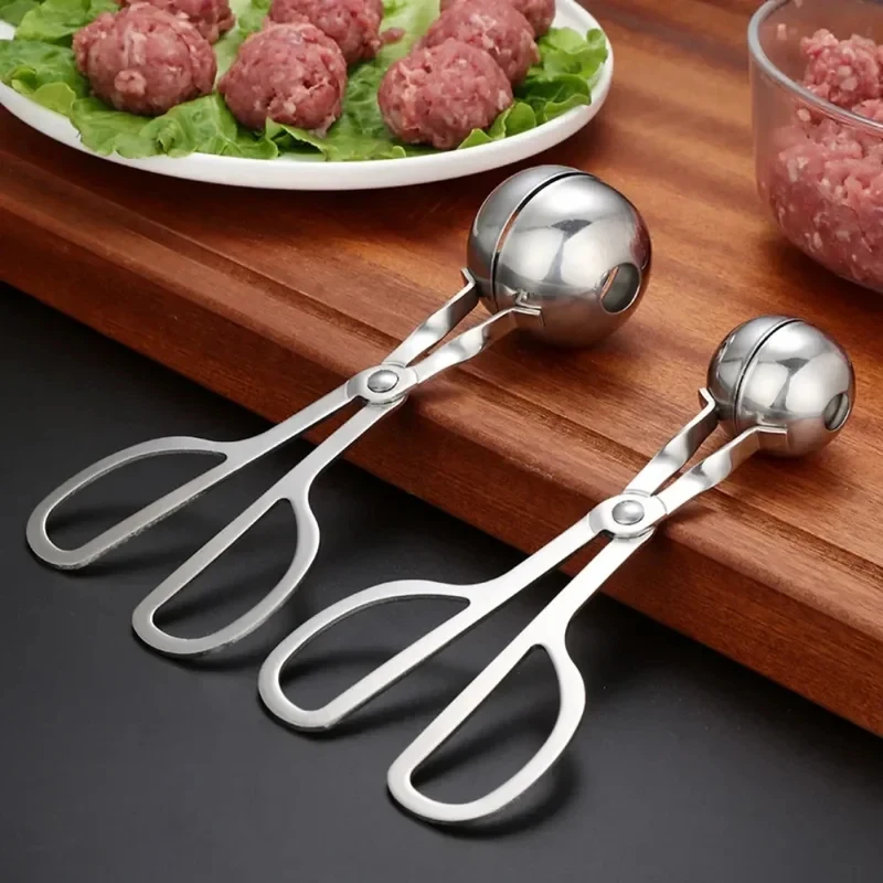 1/2/3/4Pcs Meat Ball Maker Tool Stainless Steel Clip Round Rice Ball Shaper Spoon Meatball Making Mold Non Stick Stuffed