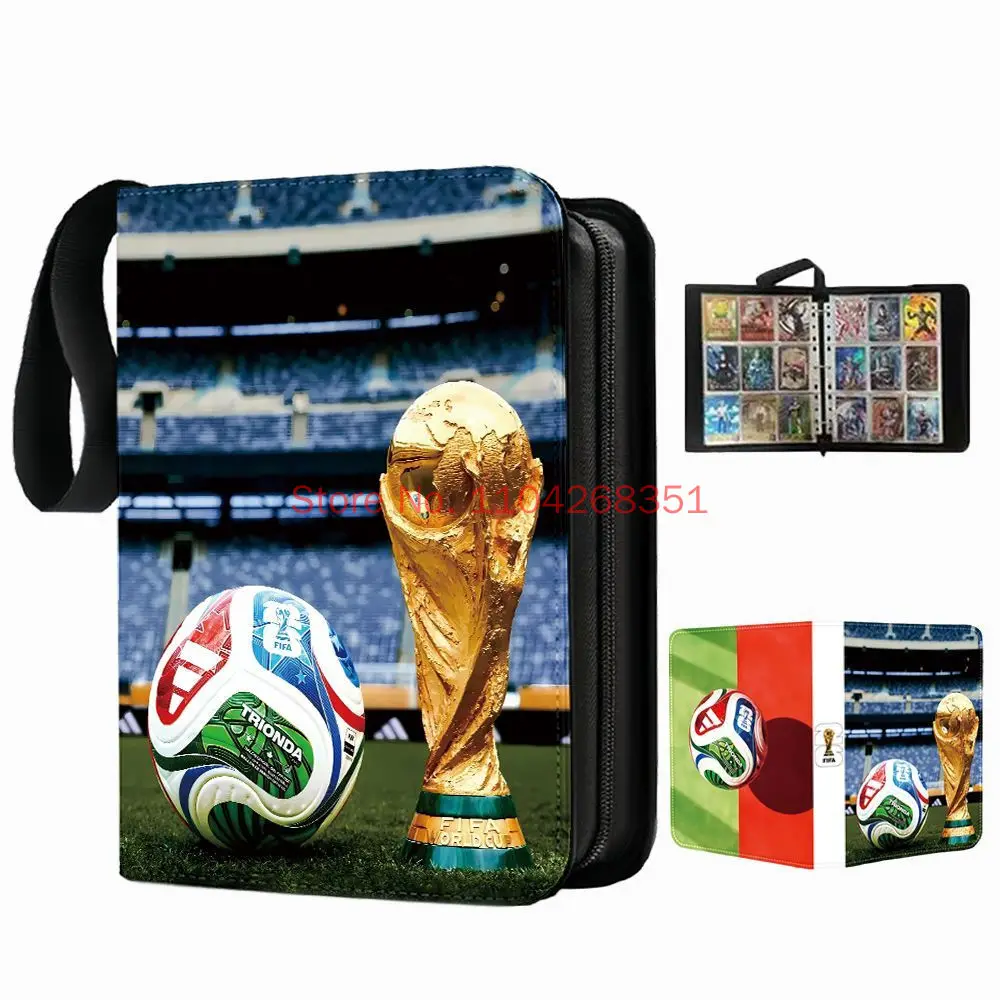 2026  Football Star Ronaldo Messi Mbappé 400/900pcs Album Book Folder Card Slots Collections Zipper Card Binder Toys Gifts - view 5