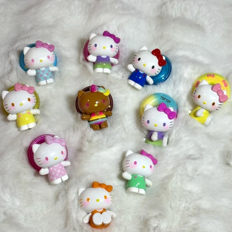 2026 Nowość Kt Cat Letnia Seria Tęczowe Cukierki Blind Box Urocza Mini Figurka Akcji Lalka Dekoracja na Biurko Prezent Niespodzianka dla Dziewczynki