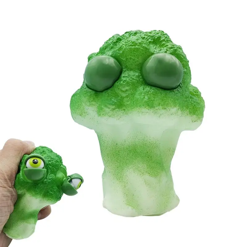 

Eye-Popping Squeeze Toy Stretchable PVC Fidget Toys In Quirky Broccoli Shape Relaxation Toys For Bedroom Living Room Study Room