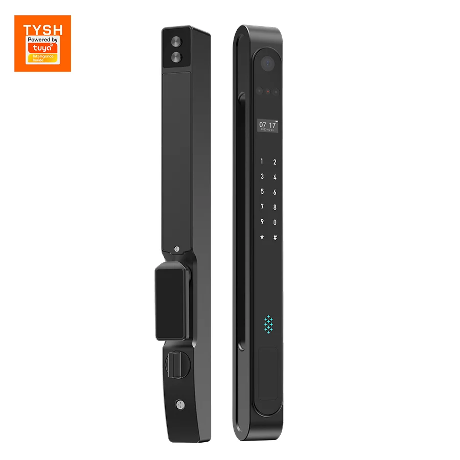 

TYSH Tuya Aluminum Sliding Door Lock Smart Door Lock 3D Face Unlock IP68 Waterproof Password Electronic Key IC Unlock