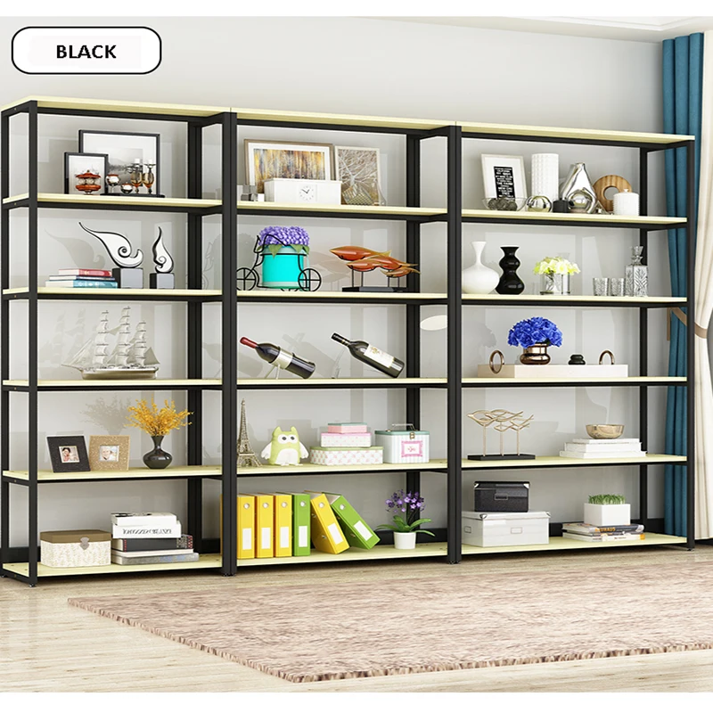 MINISO Rak Supermarket Rak Display Kayu Rak Kayu dan Logam