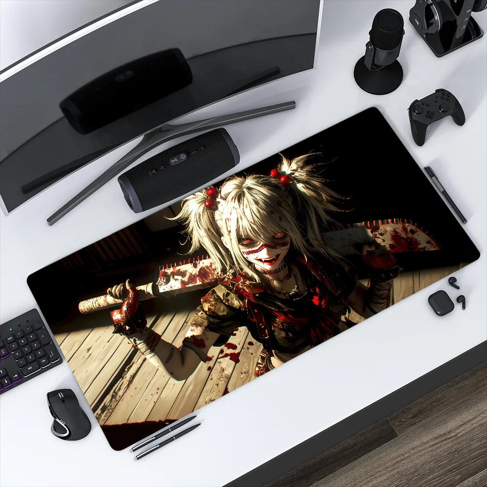 Red Eyes skull Japan Girls Cute Mouse Pad Non-slip Thickened Large Writing Lockedge Office Student Gaming Cushion MousePad