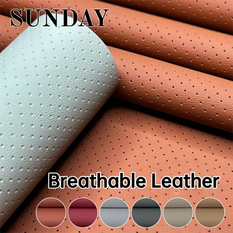

Breathable Self Adhesive Leather Fabric Car Interior Seat Sofa Sticker Perforated Artificial Leather Material Repair Patches Kit