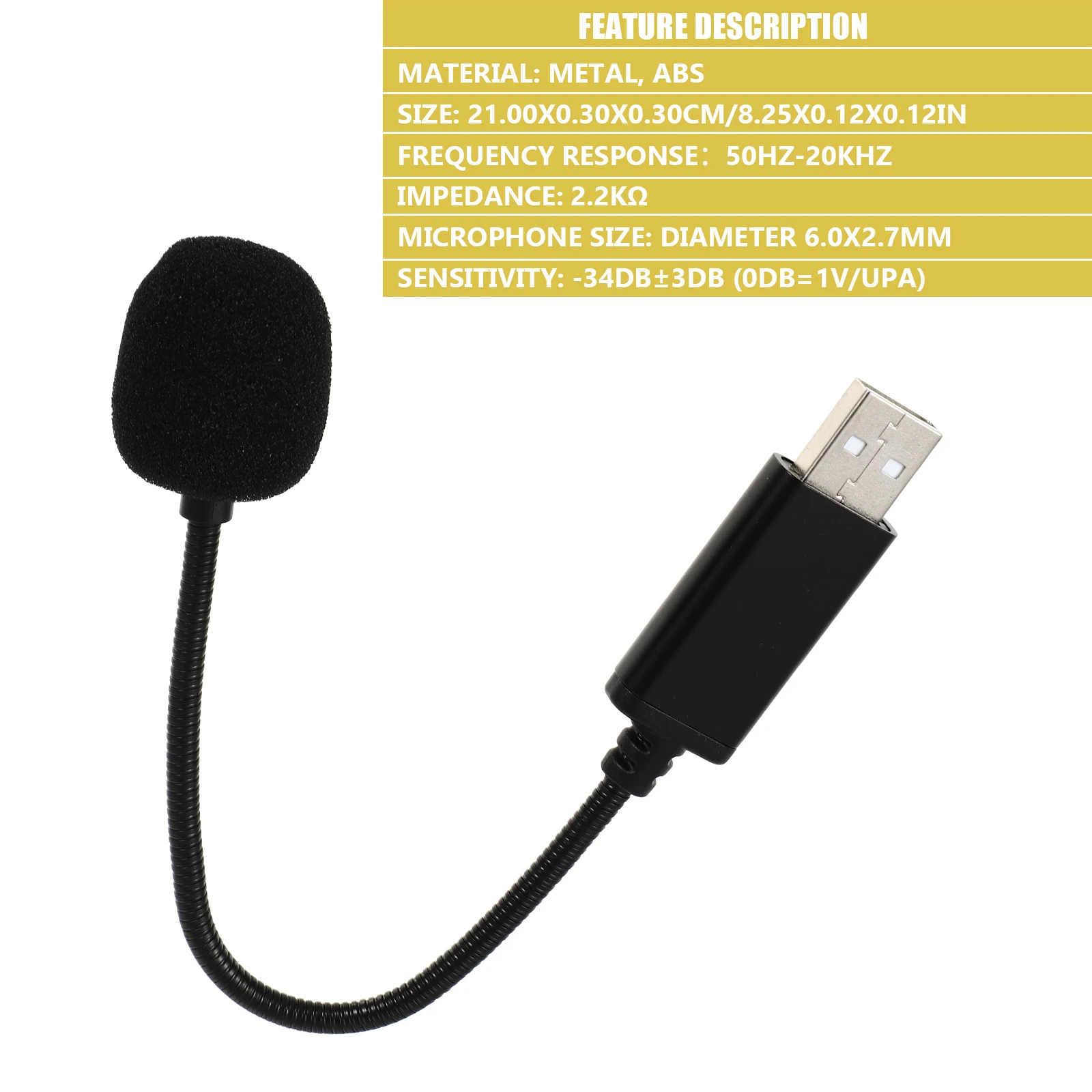 

USB Microphone Desktop Condenser Recording Mini Gooseneck Gaming Plug Metal Streaming USB Microphone Laptop Computer