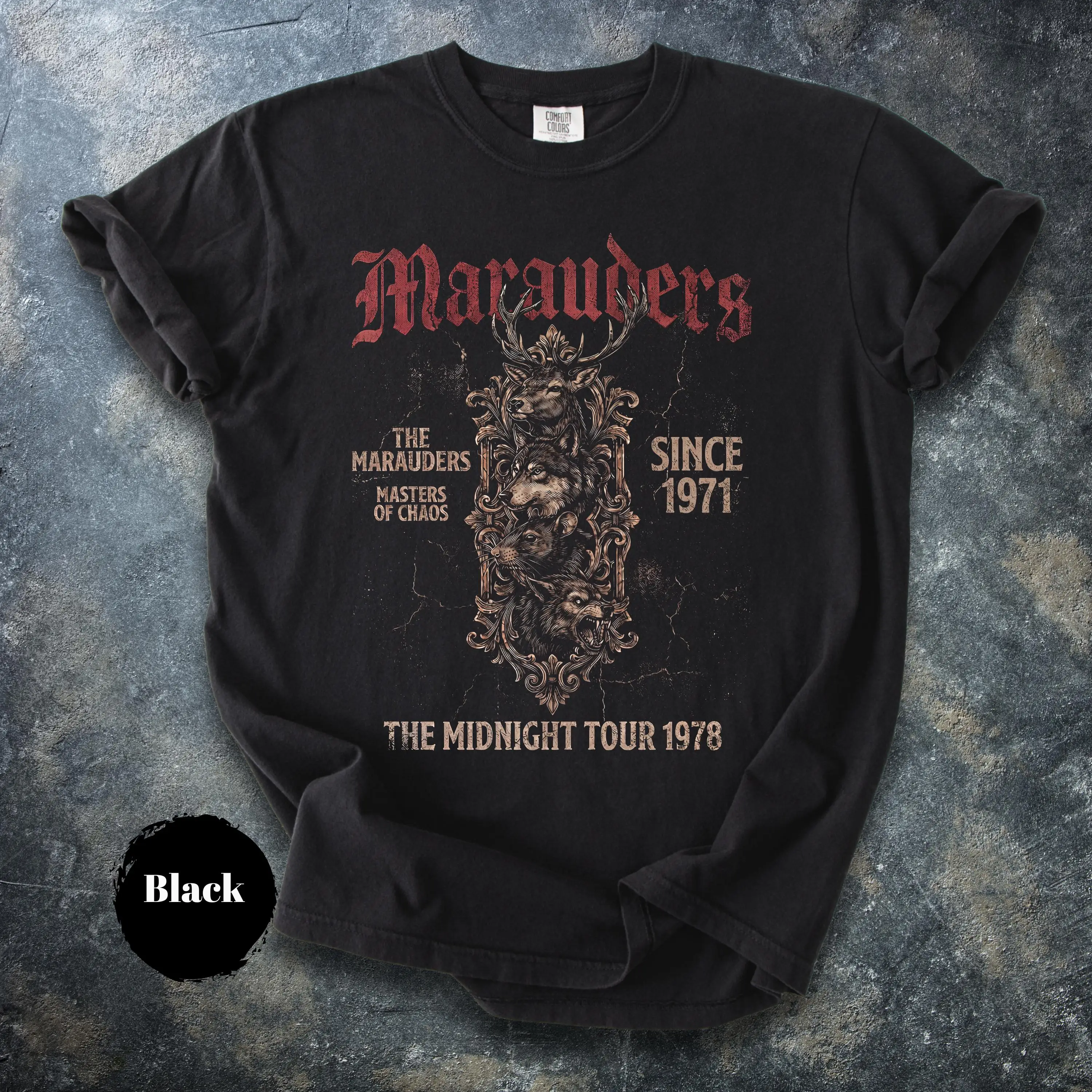 70s Wizards World Tour Tee,  Vintage Wizard Shirt, Fantasy Bookish Tee