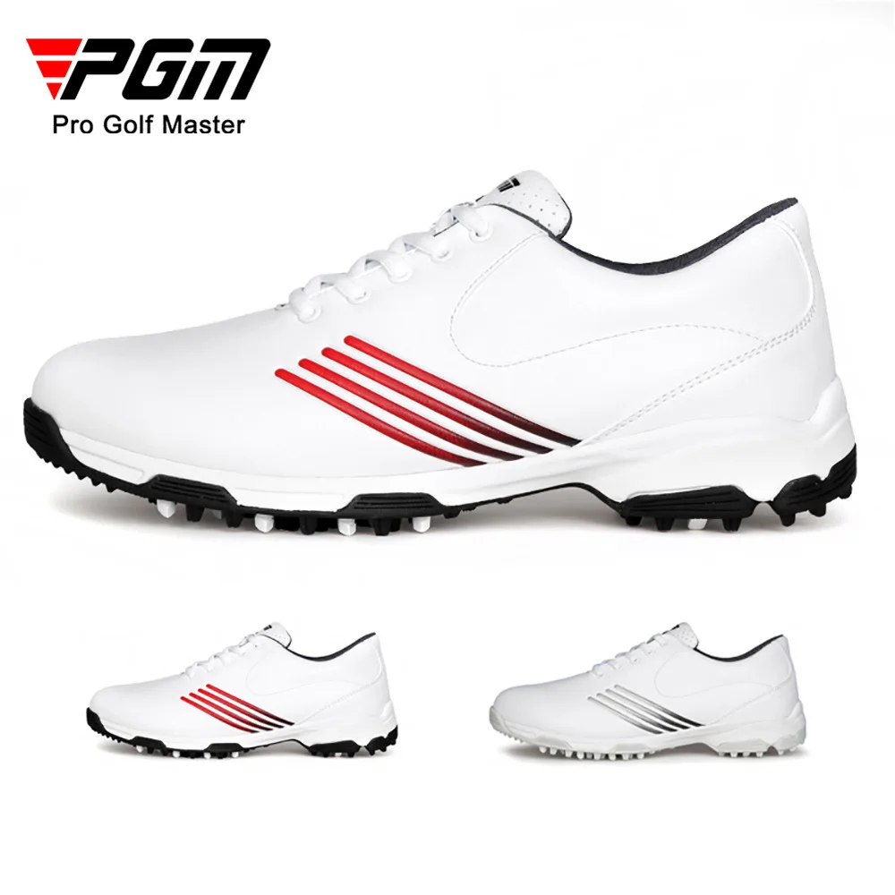 PGM Waterproof Golf Shoes Womens Shoes Lightweight Knob Buckle Shoelace Sneakers Ladies Breathable Non-Slip Trainers Shoes XZ162