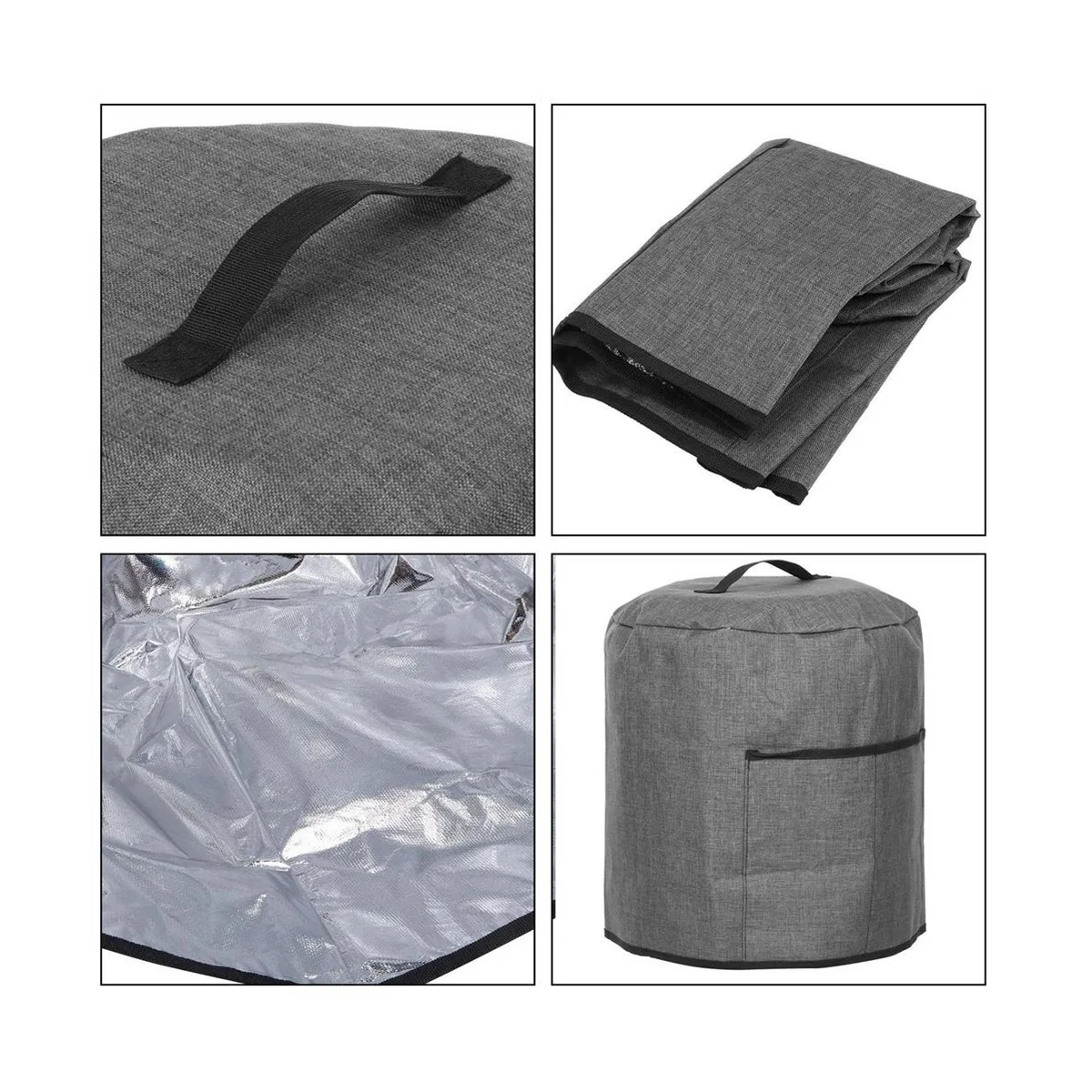 ฝาครอบหม้อทอดอากาศฝาครอบกันฝุ่นสําหรับหม้อทอดอากาศเครื่องใช้ในครัวครอบคลุมอุปกรณ์เสริมหม้อทอดอากาศแบบพกพาพร้อมที่จับ 2 อัน