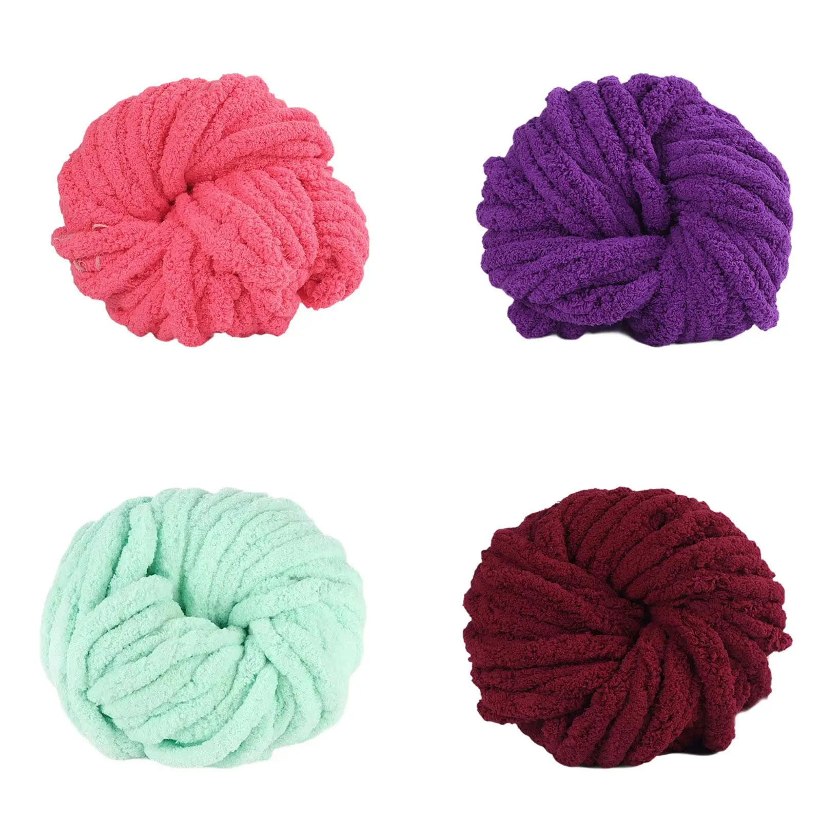 

Плюшевая полиэстеровая пряжа Chunky Wool Yarn для рукоделия: вязания, макраме, пледов, ковриков, подушек, корзин