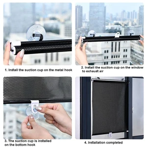 Universal nail-free Blackout Blinds, Sappois Sun Solo, Sun-Combrement Window, Car, Room, Kitchen, Office 8 Main Sales Curtain Roll - №4