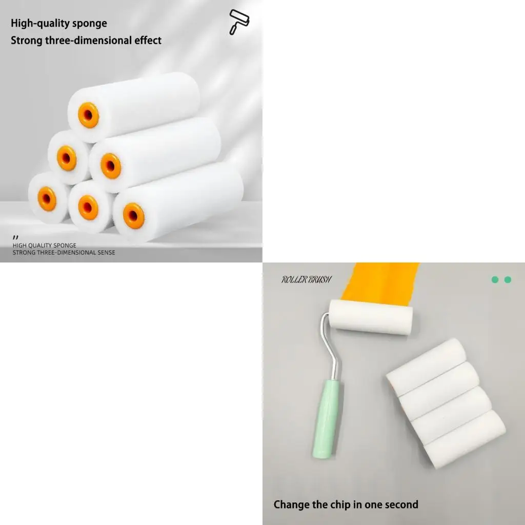 

Professional Sponge Paint Roller Featuring Durability Construction Roll Brush Easy Maintenance Design Smooth Application