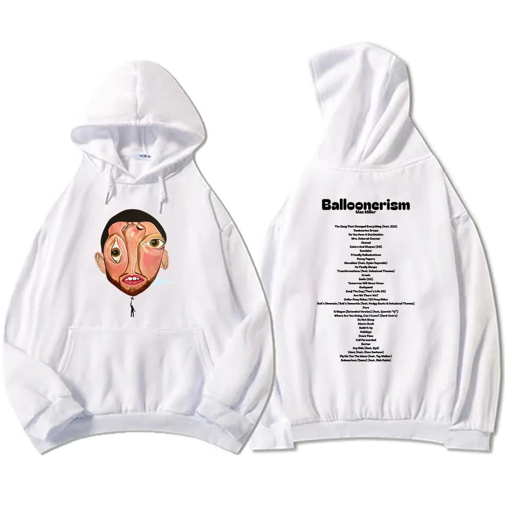 Balloonerism 2025 New Album Hoodies Macc Miller Printing Sweatshirts Sudaderas Hombre Hooded Men Women Comfortable Pullovers