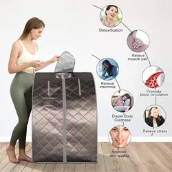 Portable Far Infrared Sauna for Home Personal Sauna for Relaxtion & Detox with Heating Foot Pad