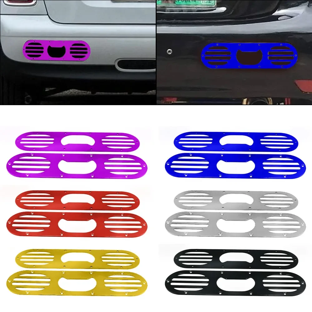 2pcs Rear Bumper Diffuser For Universal Car Rear Bumper Air Diversion Diffuser Panel Aluminium Car Deflector Diffuser Auto Parts