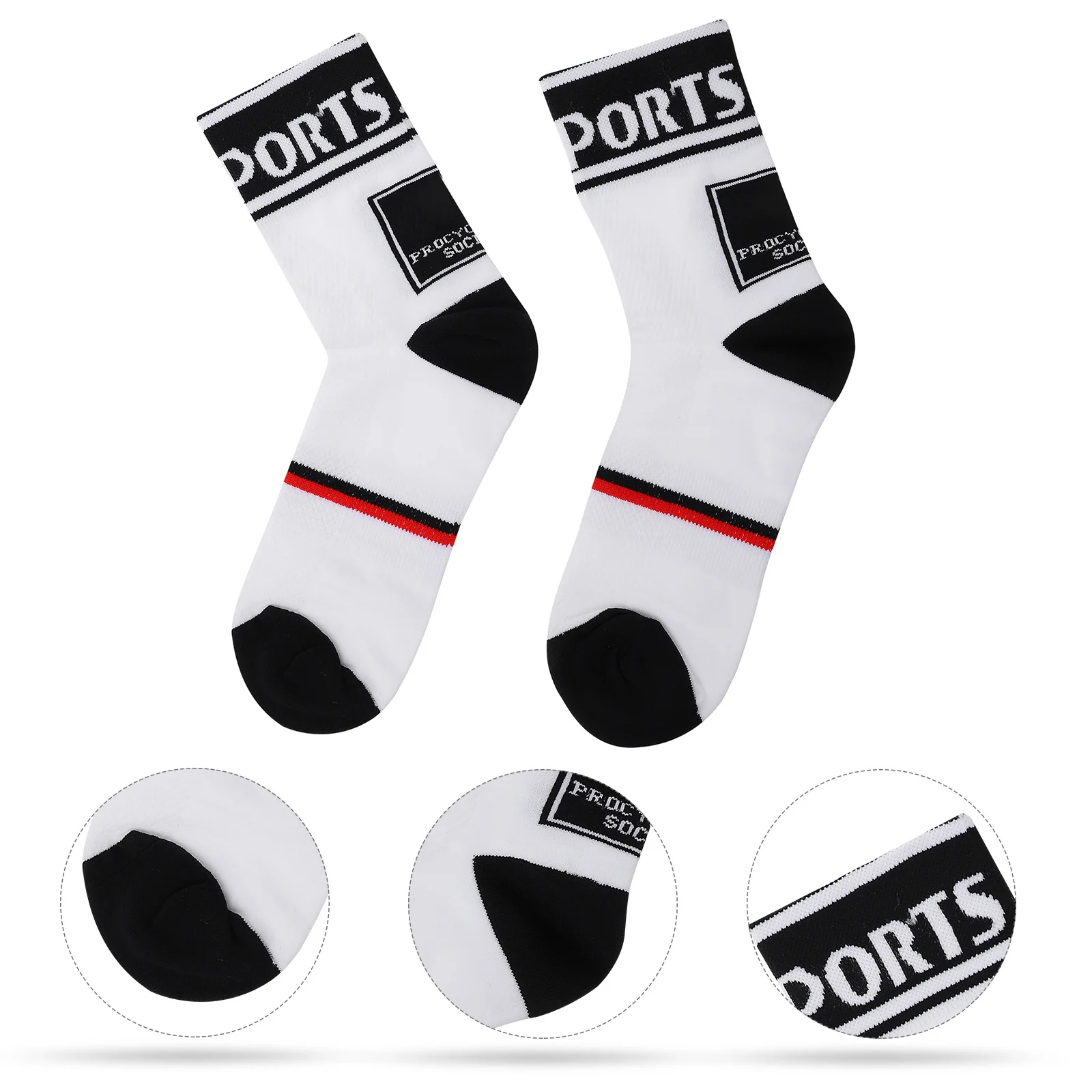 

1Pair Sports Socks Breathable Nylon Athletic Socks for Running Jogging Cycling Sweat-Wicking Heat Dissipation Comfortable