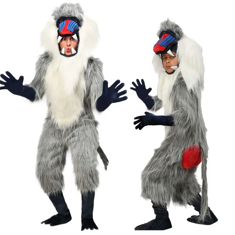 new Halloween Costume Children's Cosplay Adult Adult's African Animal Baboon Character Stage Performance Costume