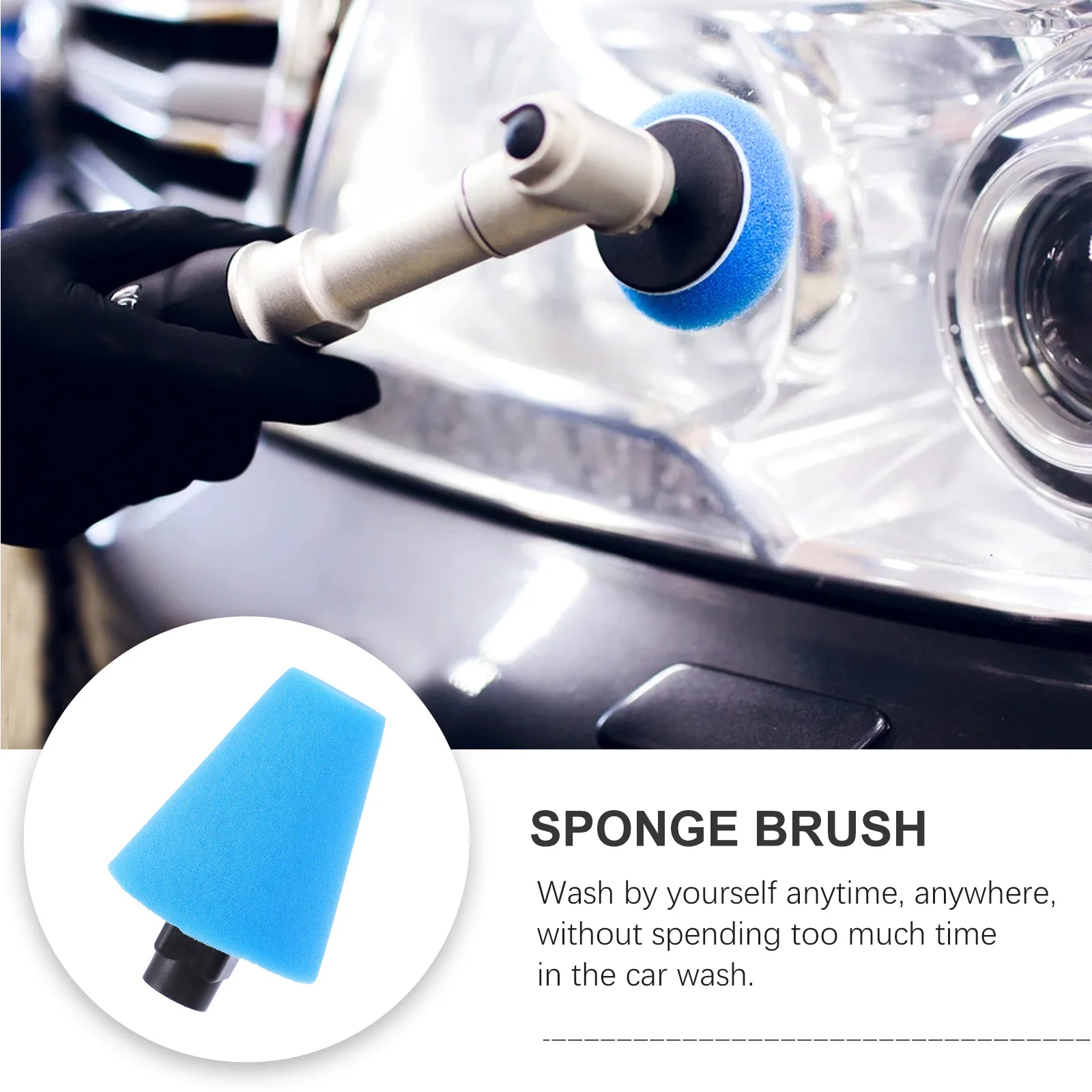 

1Pcs Car Wheel Cleaning Sponge Simple Design Car Washing Tool Flexible Durable for Wheel Cleaning Waxing Polishing