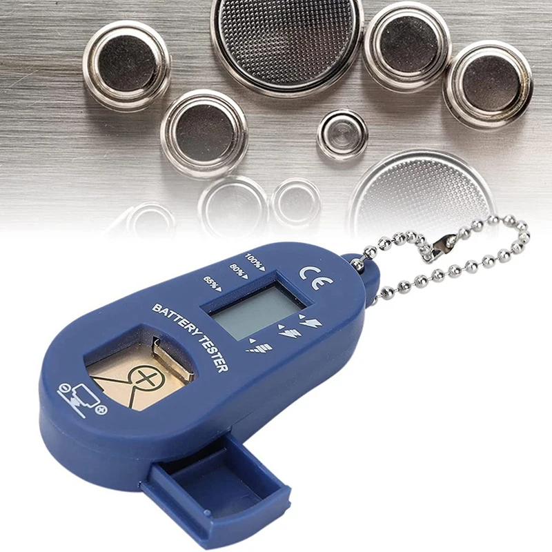 2X Button Battery Tester, Keychain Pocket Portable And Lightweight Battery Tester To Check Remaining Battery Power