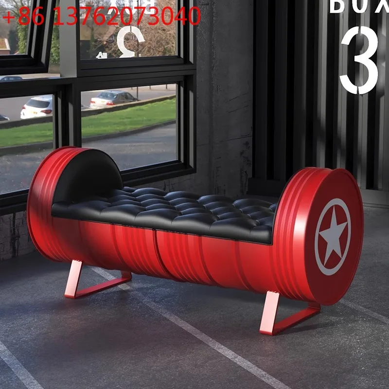 

Foreman's bench booth vintage american bar ktv sofa oil drum creative bench