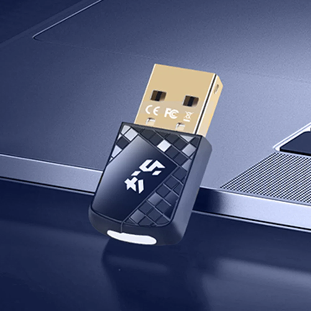 USB Bluetooth-совместимый адаптер 5.4 Dongle Bluetooth-совместимый аудиоприемник для ПК Динамик Беспроводная мышь Клавиатура
