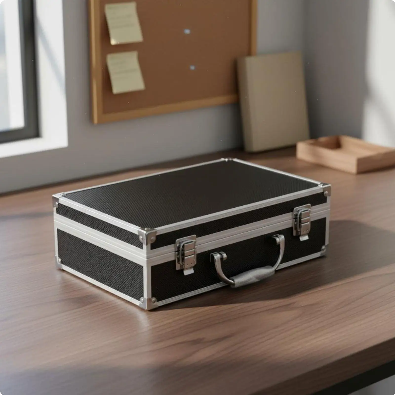Aluminum Alloy Toolbox Customizable Foam Insert Safe Lock Ultimate Tool Case for Construction Business view 5