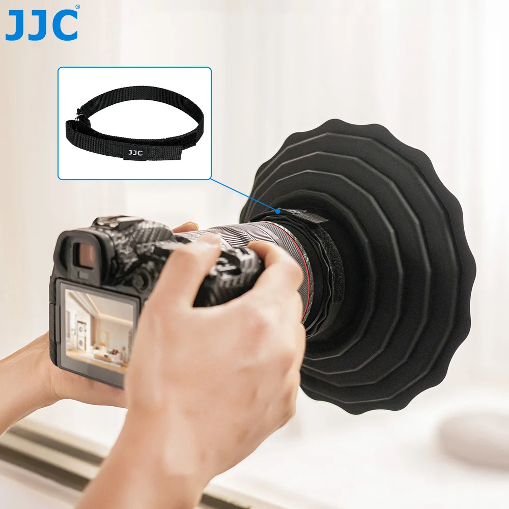 JJC Silicone Lens Hood Fits Lenses 73-88mm Universal Soft Lens Protection Hood Anti Glass Reflection for DSLR Canon Nikon Sony