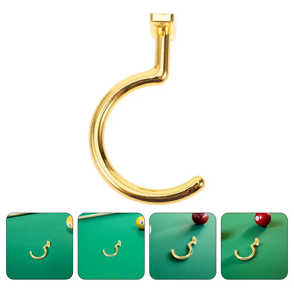 

1Pair Sturdy Metal Billiard Table Hook Set Gold Bridge Stick Hook Versatile Hanging Solution for Pool Accessories