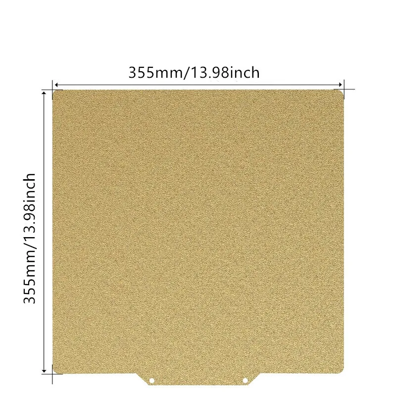 For Sovol SV08 SV03 PEI Black Spring Steel Build Plate 355x355mm Double Sided Textured PEI Print Bed for Voron 2.4 3D Printer 3