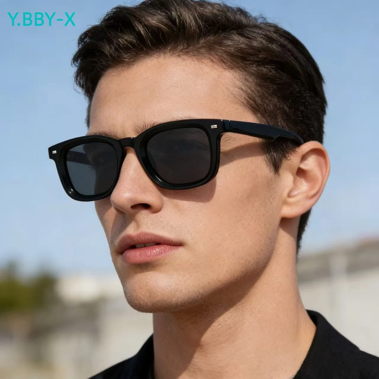 

Y.BBY-X Fashion Trendy Men's Polarized Sunglasses High Quality TR90 Retro Square Driving UV400 Glasses Women