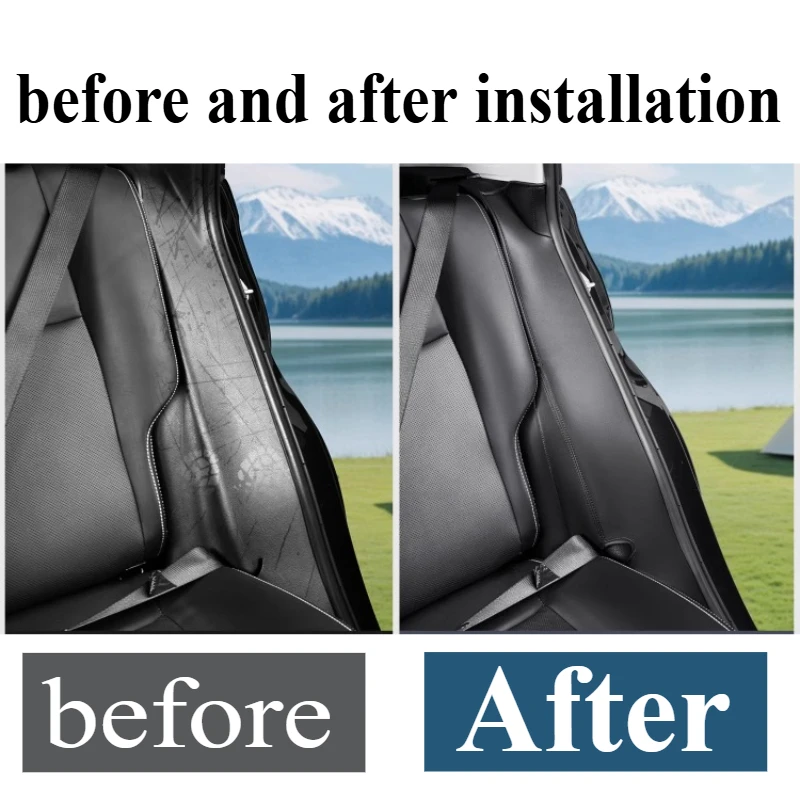 For RAV4 2020-2025: Rear Seat Side Cover Guards - Premium Protection Trim Set​​  Anti-Scratch & Stain Guard Panels accessories
