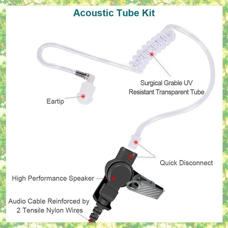 Smart-2X سماعة أذن صوتية أنبوب راديو قطعة أذن اتجاهين مع ميكروفون لموتورولا APX6000 APX4000 APX7000