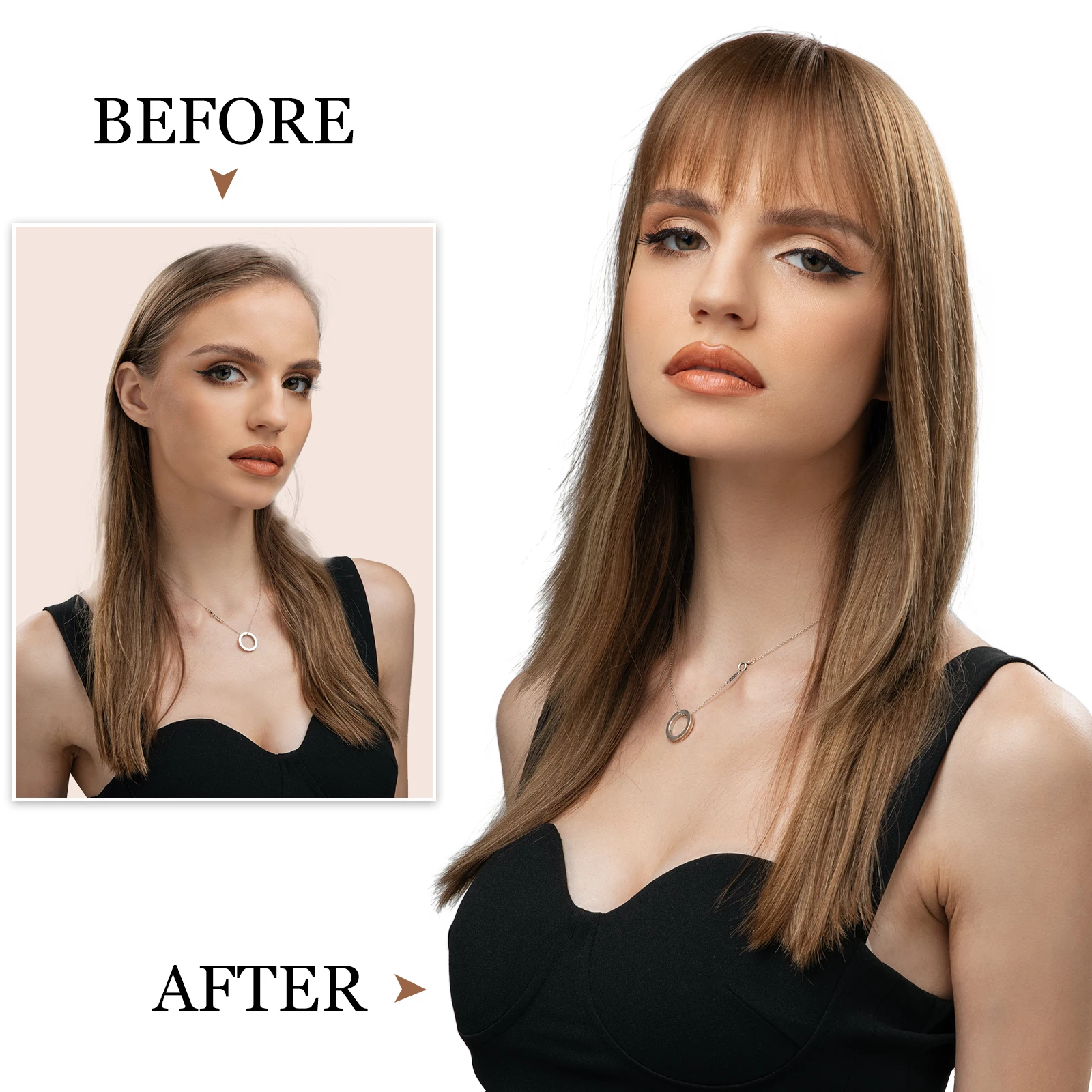 Clip In Bangs Extension Wig for Women