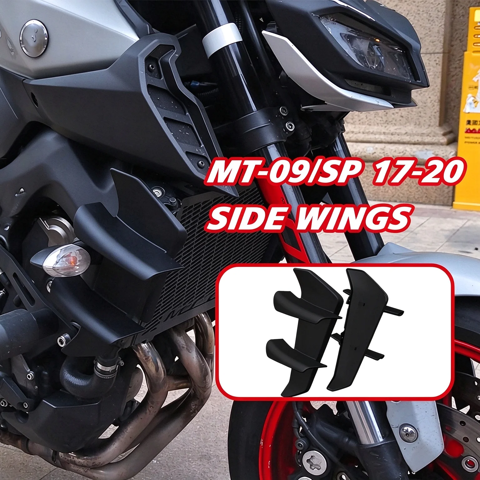 For YAMAHA MT-09/SP Side Wing Side Spoiler Frontal Spoilers MT09 2017 2018 2019 2020 Front Spoiler Lower Spoiler Flank