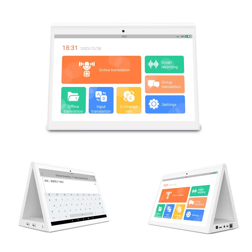 

139 Online Languages 10 Inch Double Screen Translator Wfi Ethernet Double Screen Translator Smart Double Screen Translator