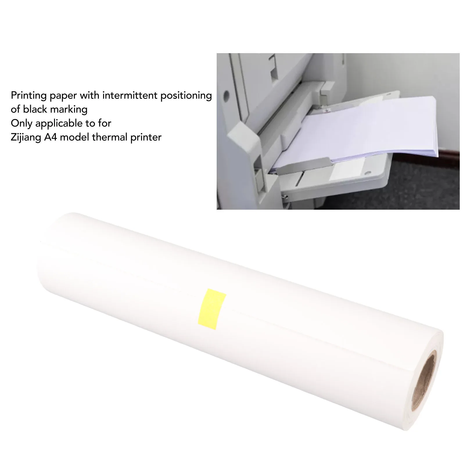 ورق الإيصالات الحرارية ورق الطباعة الحرارية مريح وعملي لتحديد المواقع باللون الأسود وبسيط للطابعة