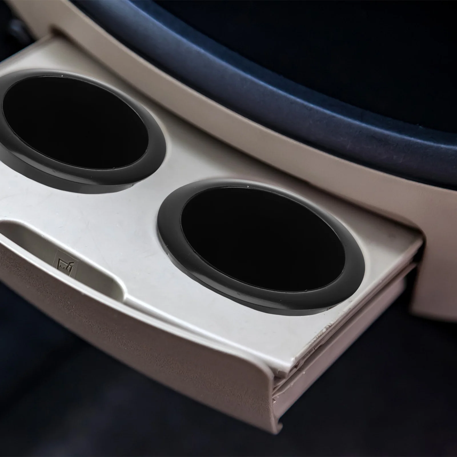 

2Pcs Durable Black Plastic Cup Holder Insert for Sofa Boat Rv Car Truck Game Table Easy Install No Screws Cup Holder Insert