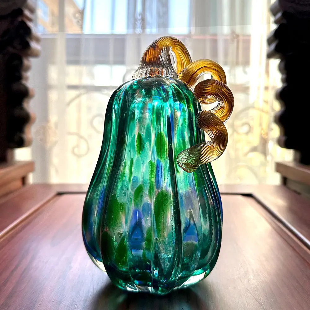Handmade Glass Pumpkin Figurine 3