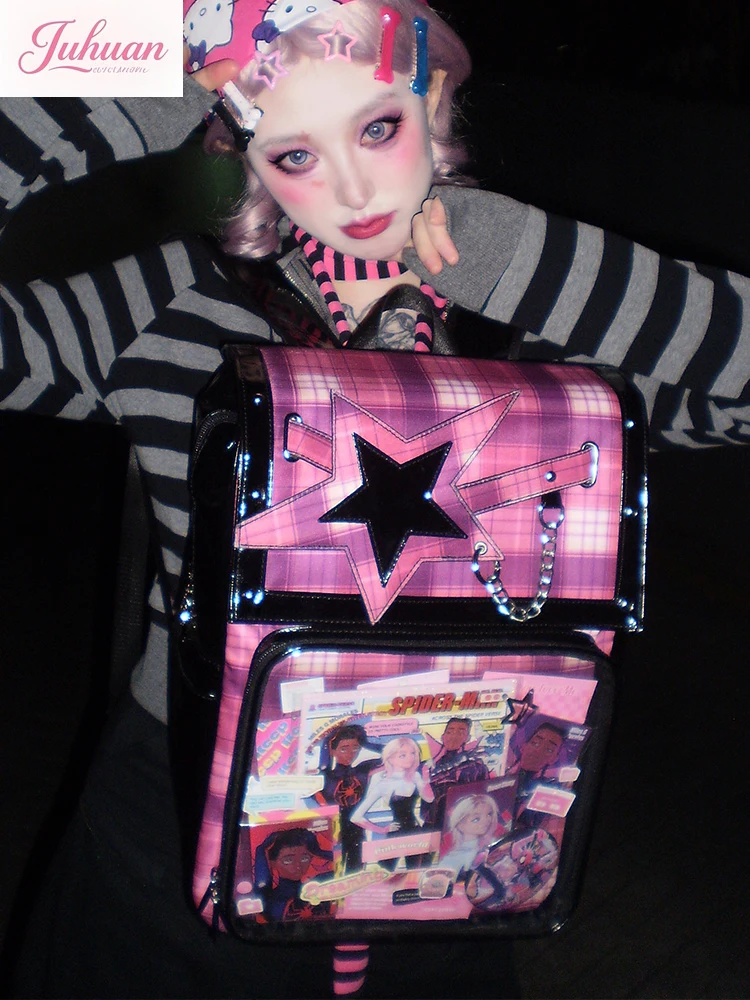 Japanese Star Chain Yabi Style Lta Bag Cool Spicy Girl Big Appetite Bar Millet Students Schoolbag Anime Daily Y2k Backpack Women
