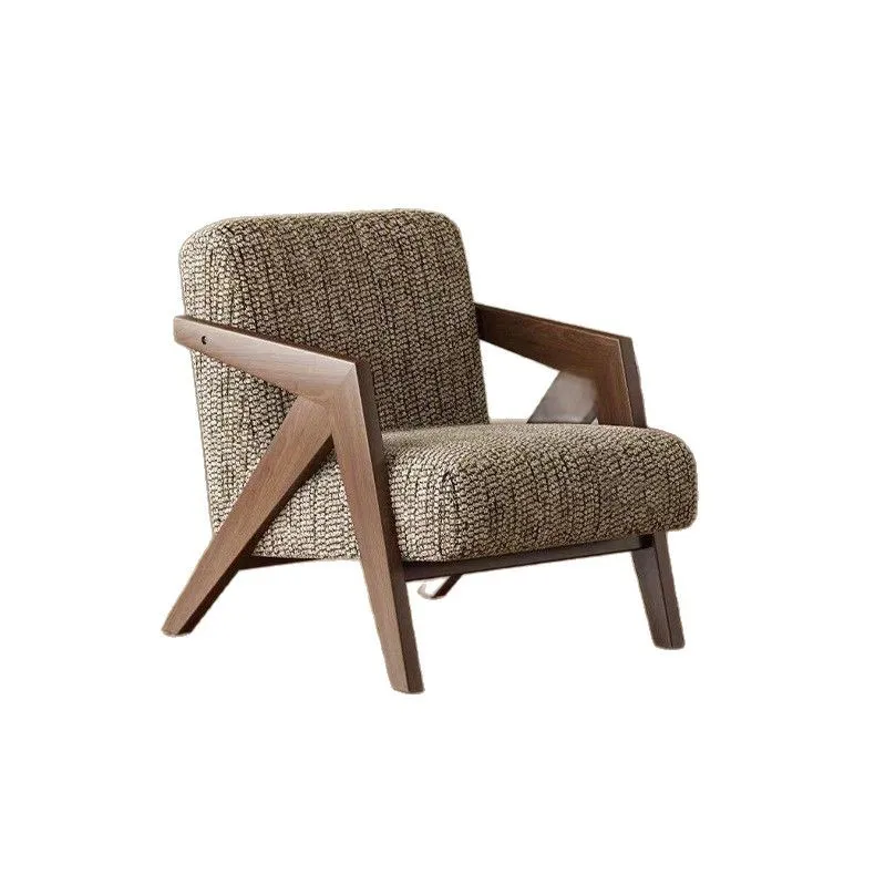 

Single sofa antique living room balcony leisure chair light luxury high-end
