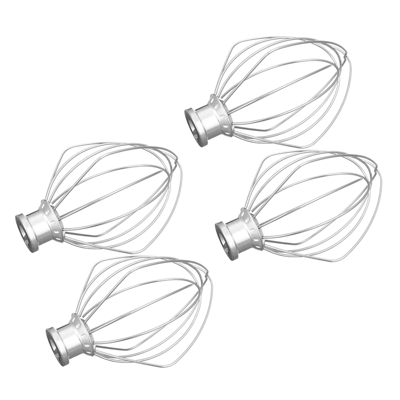 4 Pack Stainless Steel Wire Whip Mixer Attachment For Kitchenaid K45WW Flour Cake Balloon Whisk Egg Cream Stirrer