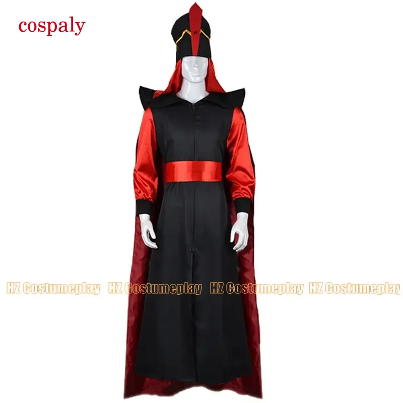 A Movie Themagic Lamp Aladdin Jafar Man Halloween Makeup Costume Adult Role Play Wizard Jafar Robe Costumes Halloween Cosplay