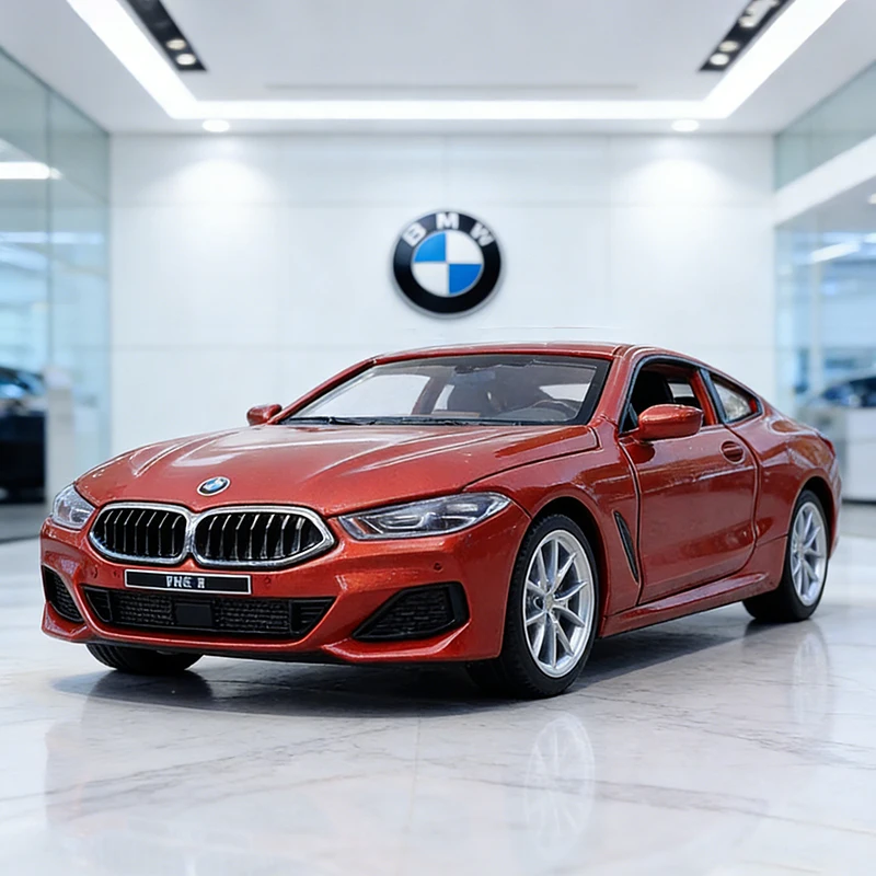 

1:35 BMW M8 M850i Coupe Alloy Die Cast Toy Car Model Sound and Light Pull Back Children's Toy Collectibles Birthday gift
