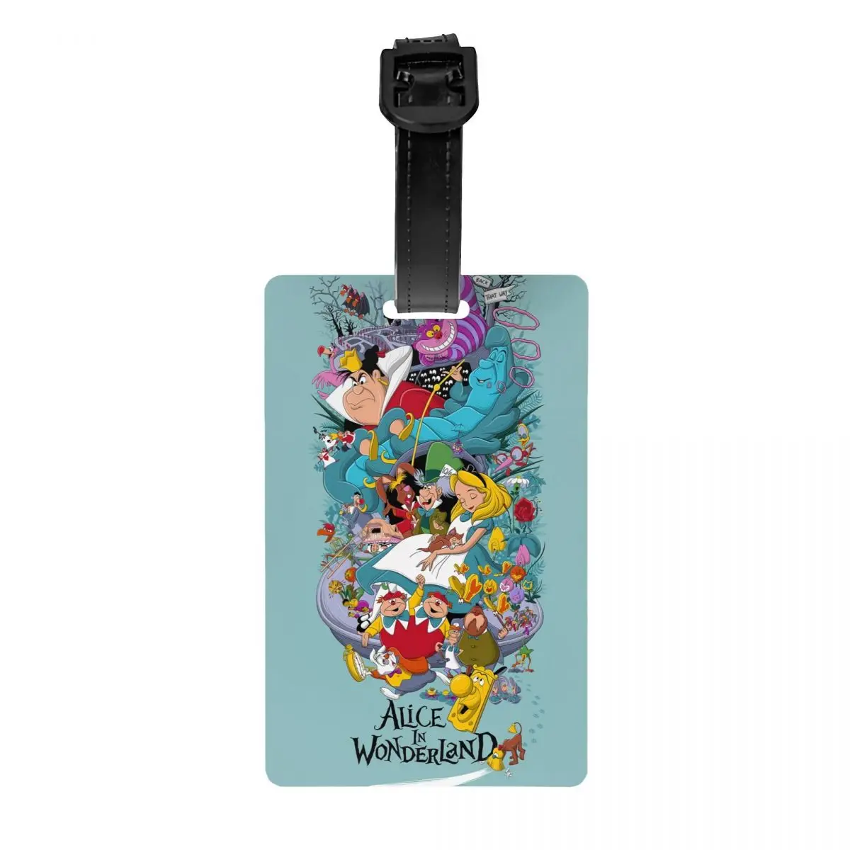 

Custom Cheshire Cat Art Luggage Tag Privacy Protection Baggage Tags Travel Bag Labels Suitcase